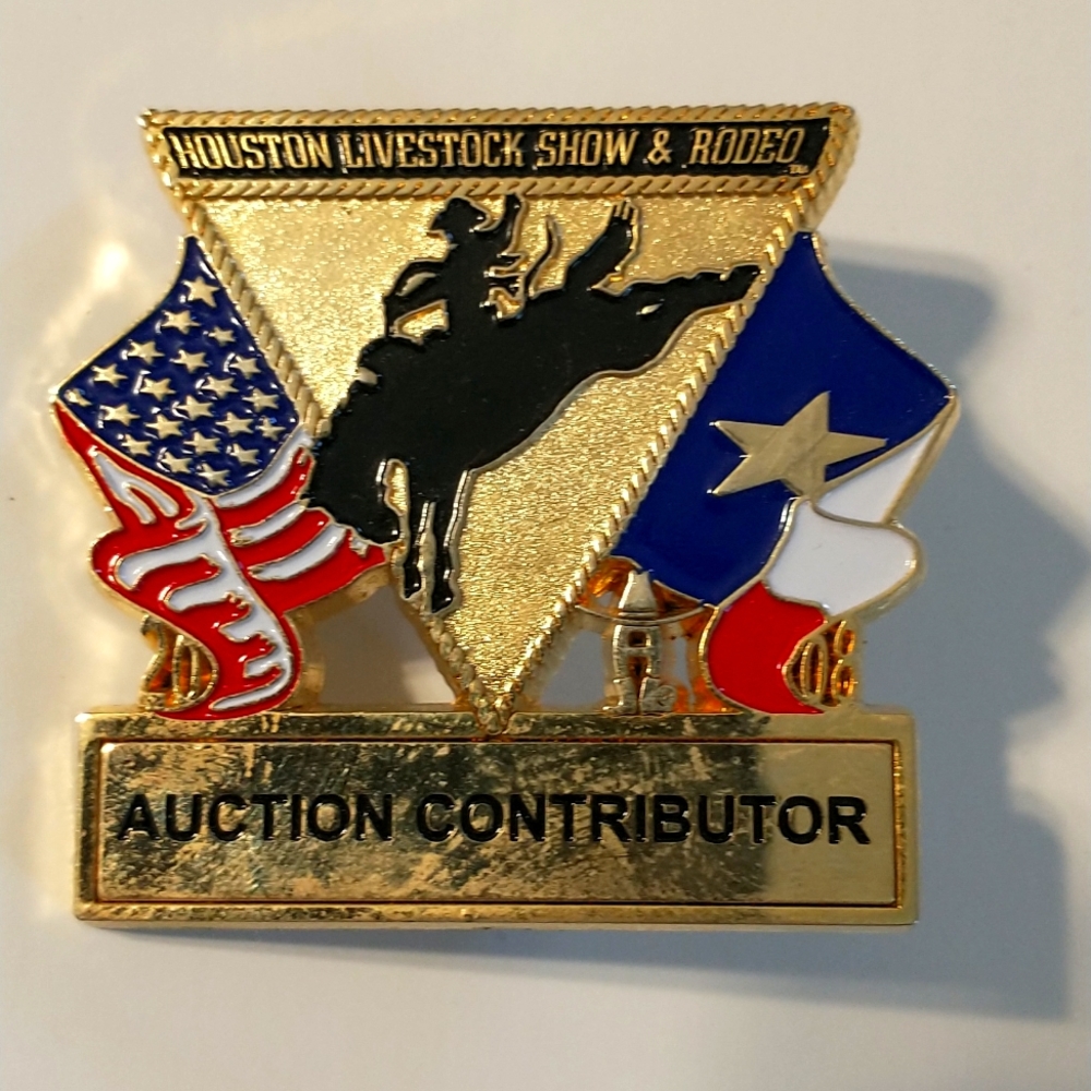 Houston Livestock Show and Rodeo Auction Contributor pin